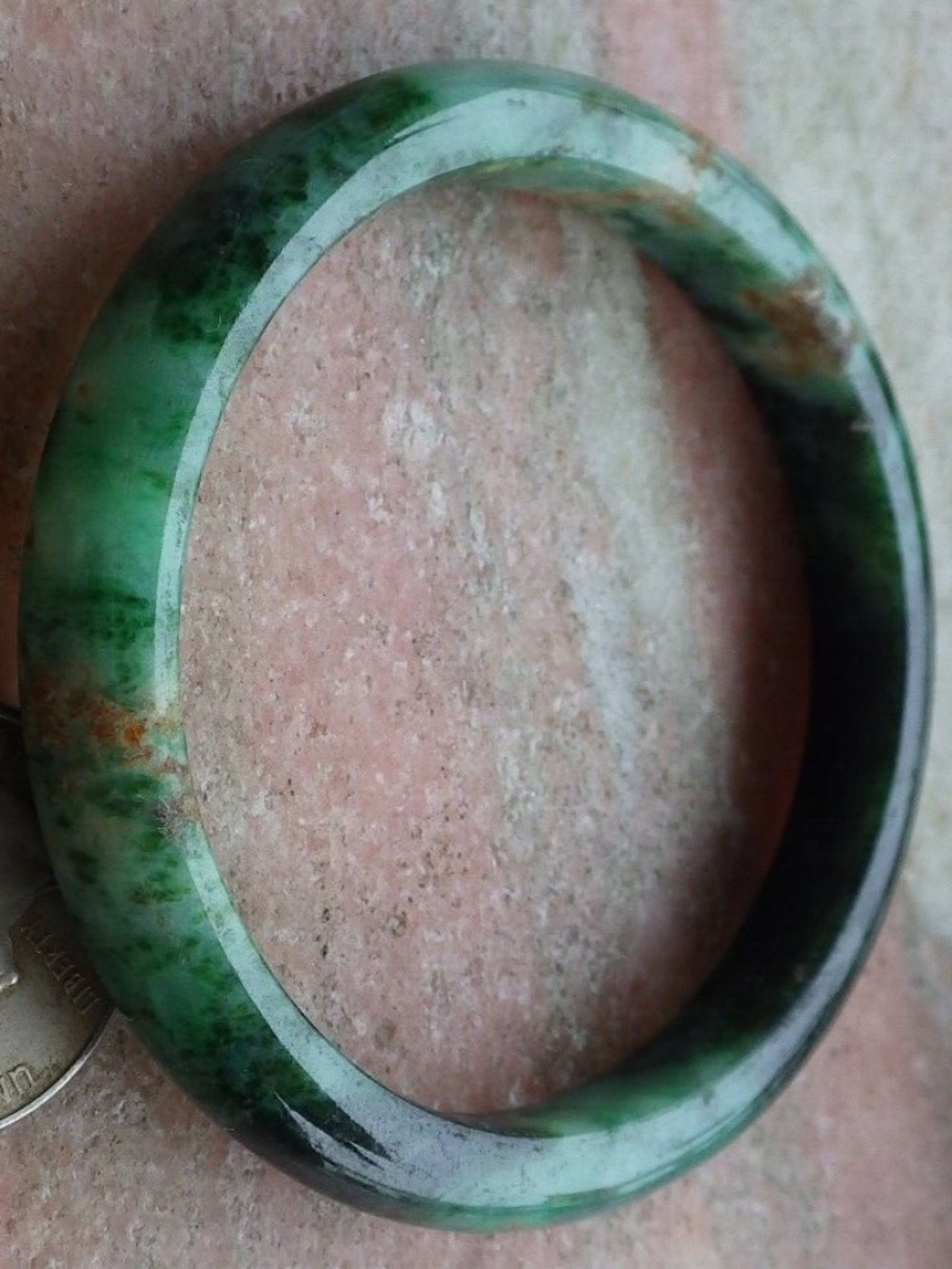 Certified Green Burma Natural A JADE Jadeite Bangle Bracelet 玉镯 55mm 绿色